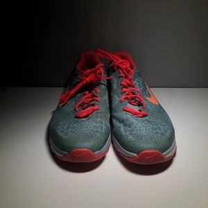 Blue Cheetah Print Nike Trainers